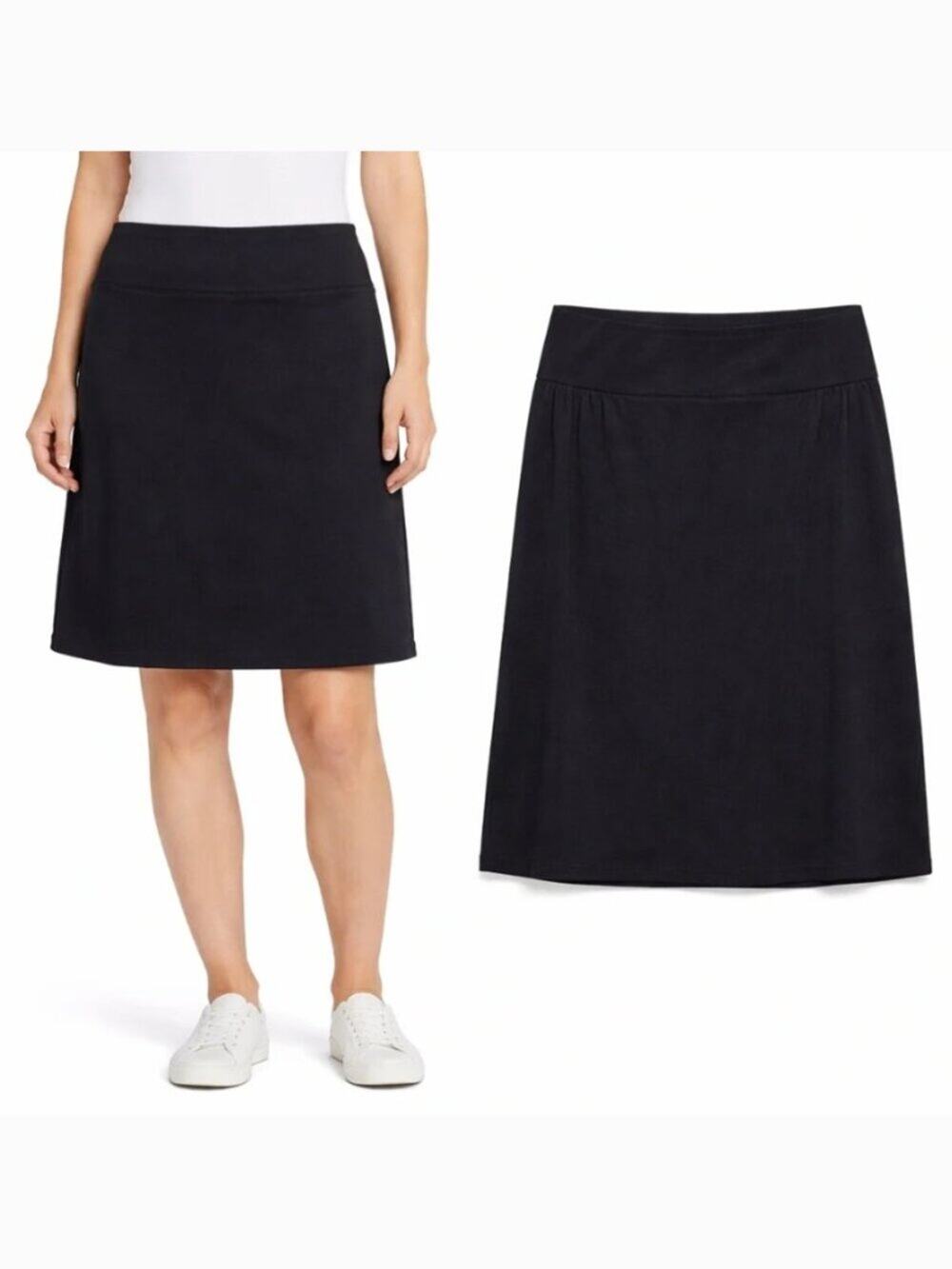 J. Jill Weaver Collection Black A-Line Skirt Size L